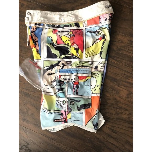RRD Board Shorts Radical Style Comic Rare Men's 30 Roberto Ricci Designs Surf - Picture 9 of 9